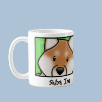 Cartoon Square Shiba Inu mugs