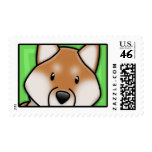 Cartoon Square Shiba Inu postage