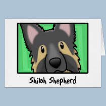 Cartoon Square Shiloh Shepherd cards
