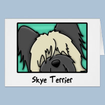 Cartoon Square Skye Terrier cards