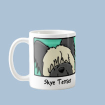 Cartoon Square Skye Terrier mugs