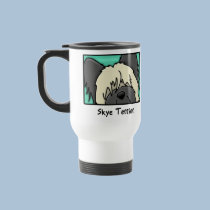Cartoon Square Skye Terrier mugs