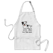 Cartoon Staffordshire Bull Terrier Apron