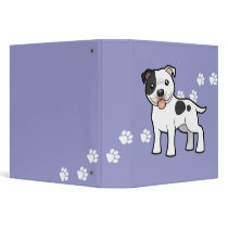 Cartoon Staffordshire Bull Terrier Vinyl Binders