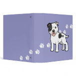 Cartoon Staffordshire Bull Terrier binders