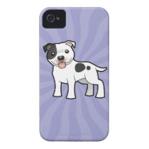 Cartoon Staffordshire Bull Terrier Case-mate Iphone 4 Cases