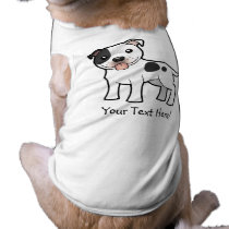 Cartoon Staffordshire Bull Terrier Pet T-shirt