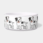 Cartoon Staffordshire Bull Terrier Dog Bowl