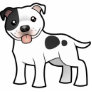 Cartoon Staffordshire Bull Terrier Photo Cut Outs