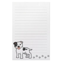 Cartoon Staffordshire Bull Terrier Customized Stationery
