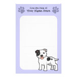 Cartoon Staffordshire Bull Terrier Personalized Stationery