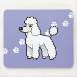 Cartoon Standard/Miniature/Toy Poodle Mouse Pads