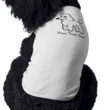 Cartoon Standard/Miniature/Toy Poodle Pet Shirt