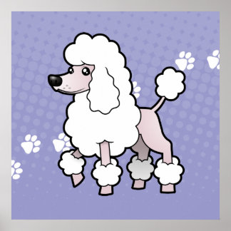 Cartoon Poodle Posters | Zazzle