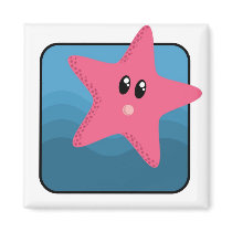 Cartoon Starfish Magnets