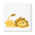 Cartoon Stretching Lion magnet by Lioness_Graphics Cartoon Stretching Lion magnet