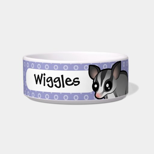Cartoon Sugar Glider Cat Food Bowl Zazzle