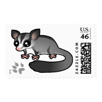 Cartoon Sugar Glider Postage Stamp