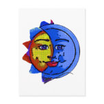 Cartoon Sun #1 Postcard Vertical