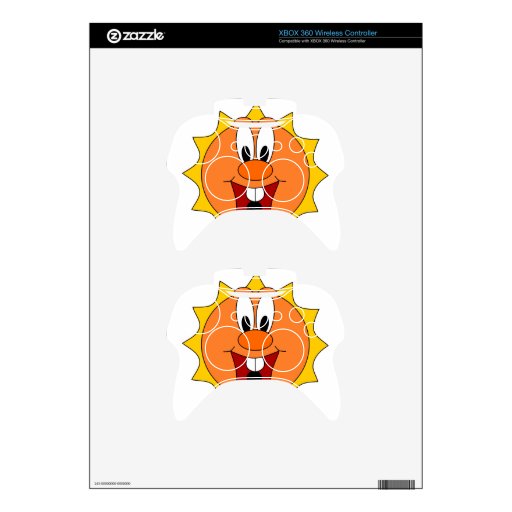 Cartoon Sun Xbox 360 Controller Decal | Zazzle