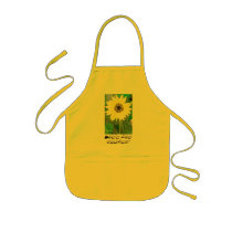 Cartoon sunflower Let's get cookin' kid's apron by Beatlefan9 Cartoon sunflower Let's get cookin' kid's apron