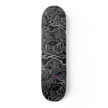 Cartoon Swede - Black / White / Magenta Sketch skateboards by angryassociates Cartoon Swede - Black / White / Magenta Sketch skateboards