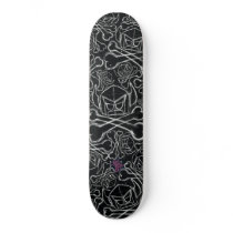 Cartoon Swede - Black / White / Magenta Sketch skateboards