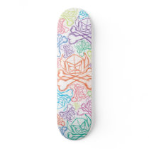 Cartoon Swede - Multicolor White Sketch 2 skateboards by angryassociates Cartoon Swede - Multicolor White Sketch 2 skateboards