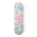 Cartoon Swede - Multicolor White Sketch skateboards by angryassociates Cartoon Swede - Multicolor White Sketch skateboards