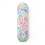 Cartoon Swede - Multicolor White Sketch Skate Deck