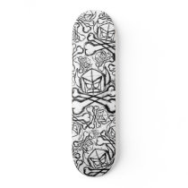 Cartoon Swede - Xerox white / black skateboards by angryassociates Cartoon Swede - Xerox white / black skateboards