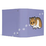 Cartoon Syrian Hamster 3 Ring Binders