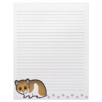 Cartoon Syrian Hamster Custom Letterhead