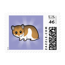 Cartoon Syrian Hamster Postage Stamp