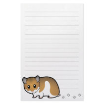 Cartoon Syrian Hamster Personalized Stationery
