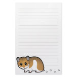 Cartoon Syrian Hamster Personalized Stationery