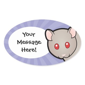 Cartoon Syrian Hamster Sticker Add Your Own Message Dove Syrian Hamster Sticker