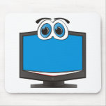 Cartoon Television Blue Mousepads