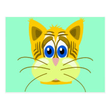 Cartoon Tiger Cat Postcards