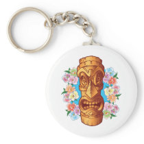 Cartoon Tiki Statue Keychains