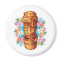 Cartoon Tiki Statue Fridge Magnets