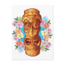 Cartoon Tiki Statue Post Card