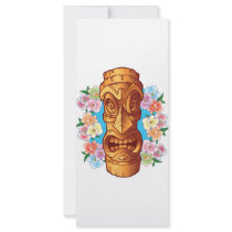 Cartoon Tiki Statue rack cards