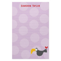 Cartoon Toucan Kid Personal / Thank You Stationery