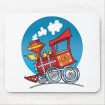 Cartoon Train Engine mousepads