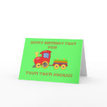 Cartoon Train Happy Birthday Toot You! Card