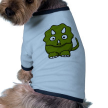 Cartoon triceratops doggie t shirt