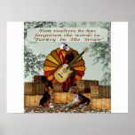 Cartoon Turkey Forgot words Beagle hay posters