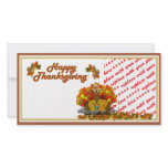 Cartoon Turkey Tourist  Photo Frame Picture Card