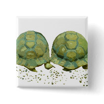 Cartoon Turtles Button